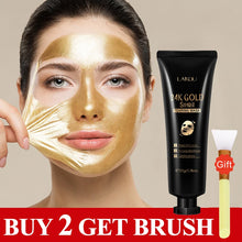 Load image into Gallery viewer, 24K Gold Snail Collagen Peel Off Mask Reduce Blackheads Deep Cleaning
