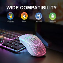 Load image into Gallery viewer, 2.4G Wireless Gaming Mouse with Adjustable DPI Ergonomic Honeycomb Design for Desktop Laptop
