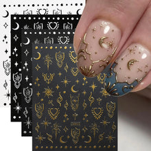 Load image into Gallery viewer, 4pcs Roman Letter Nail Stickers
