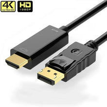 Load image into Gallery viewer, 1.8M Dp to HDMI-Compatible Cable 4K HD Adapter Display Cable Computer Monitor Cable Converts Large Dp to HDMI-Compatible
