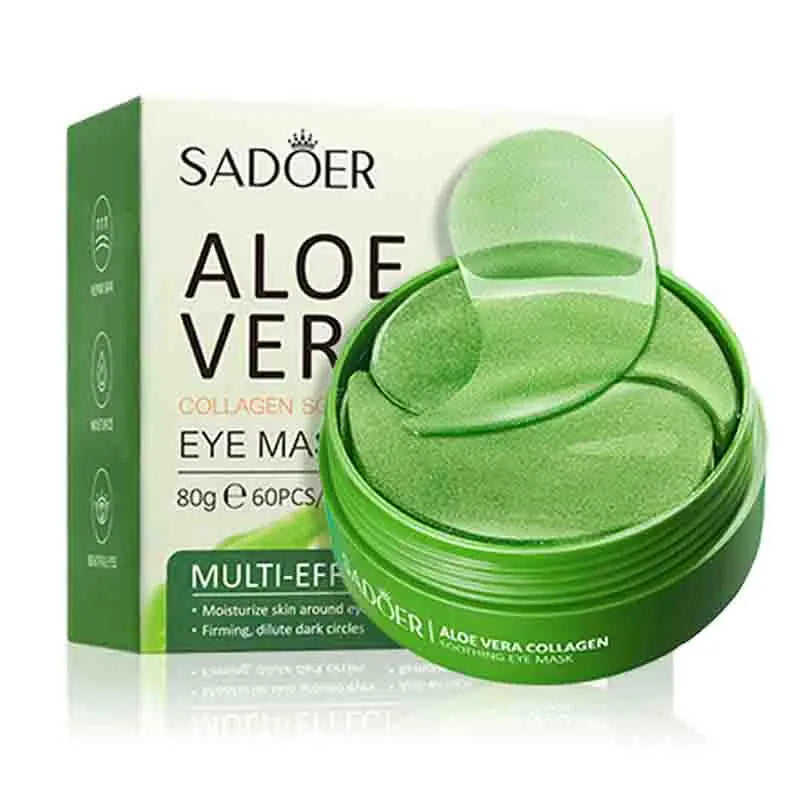 60pcs Aloe Vera Collagen Eye Mask Anti Dark Circles Eyes Bags