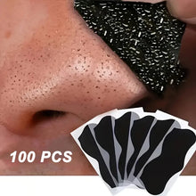 Load image into Gallery viewer, 50/100PCS Bamboo Charcoal Nasal Strips Blackhead Remover M
