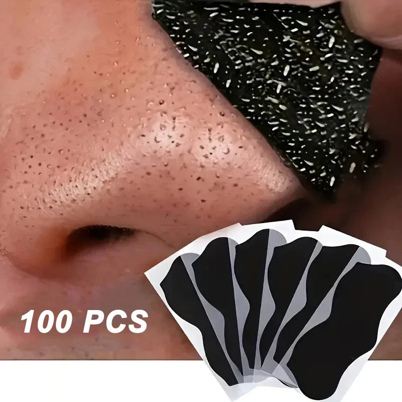 50/100PCS Bamboo Charcoal Nasal Strips Blackhead Remover M