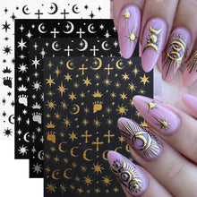 Load image into Gallery viewer, 4pcs Roman Letter Nail Stickers
