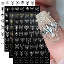 Load image into Gallery viewer, 4pcs Roman Letter Nail Stickers
