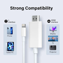 Load image into Gallery viewer, 1080P HDTV Cable TV Digital AV Adapter for iphone to HDMI Cables
