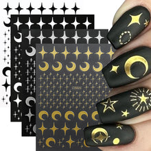 Load image into Gallery viewer, 4pcs Roman Letter Nail Stickers
