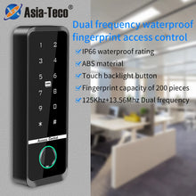 Load image into Gallery viewer, Fingerprint Access Control System IP66 Waterproof Biometrics Outdoor RFID Keypad Reader Touch Panel
