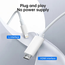 Load image into Gallery viewer, 1080P HDTV Cable TV Digital AV Adapter for iphone to HDMI Cables
