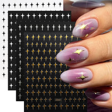 Load image into Gallery viewer, 4pcs Roman Letter Nail Stickers
