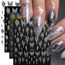 Load image into Gallery viewer, 4pcs Roman Letter Nail Stickers
